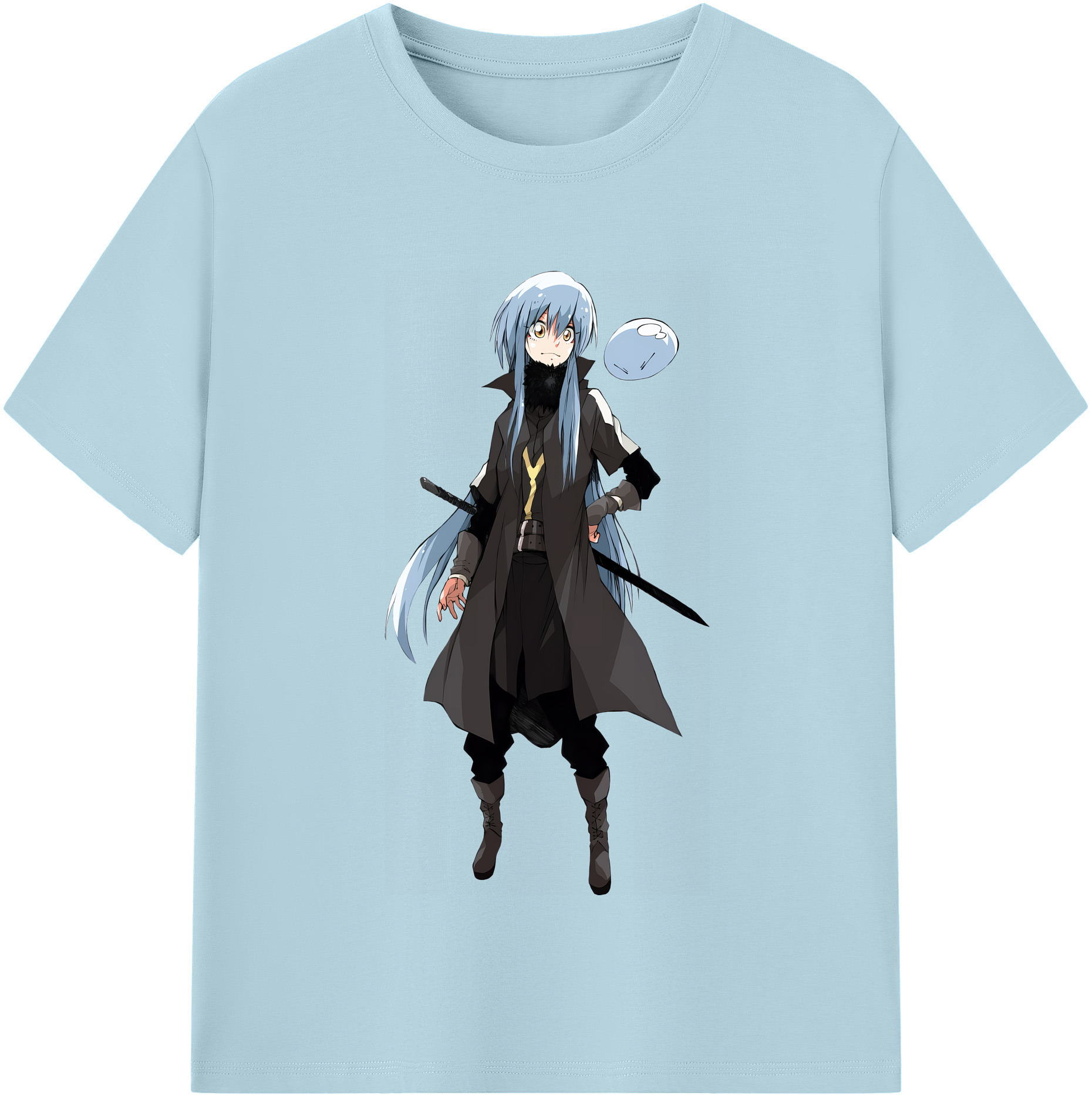 （画像用） 転スラ Regarding Reincarnated to Slime 綿100％半袖Tシャツ（フロントプリント）